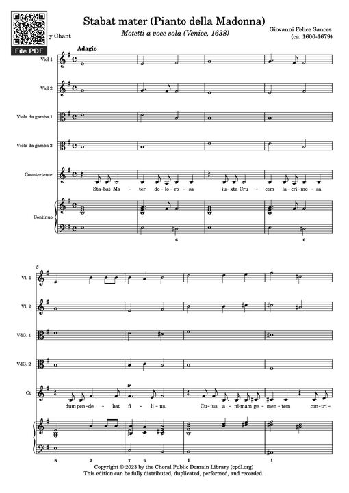 Stabat mater (Pianto della Madonna) Piano