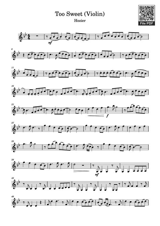 Too Sweet (Violin) - Composer-arranger