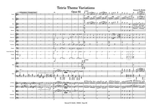 Tetris Theme Variations Piano