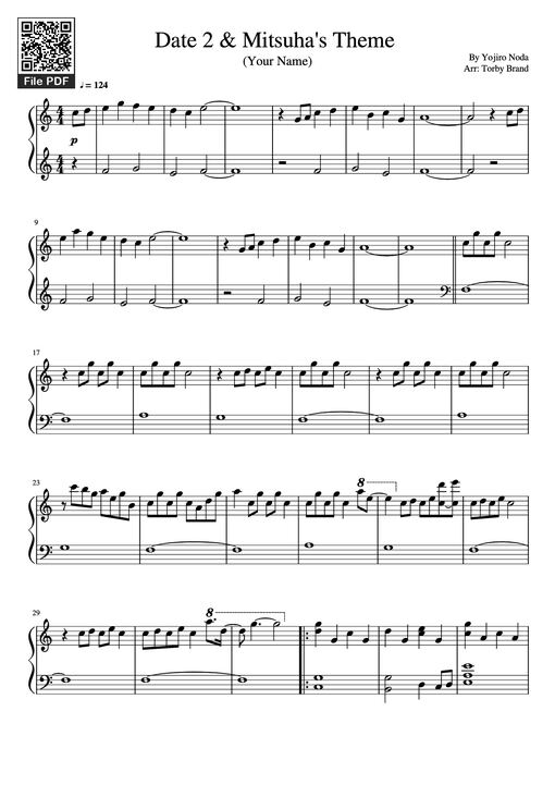 Date 2 & Mitsuha's Theme Piano