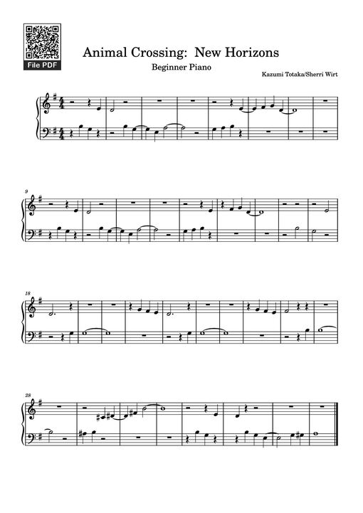 Animal Crossing: New Horizons Piano