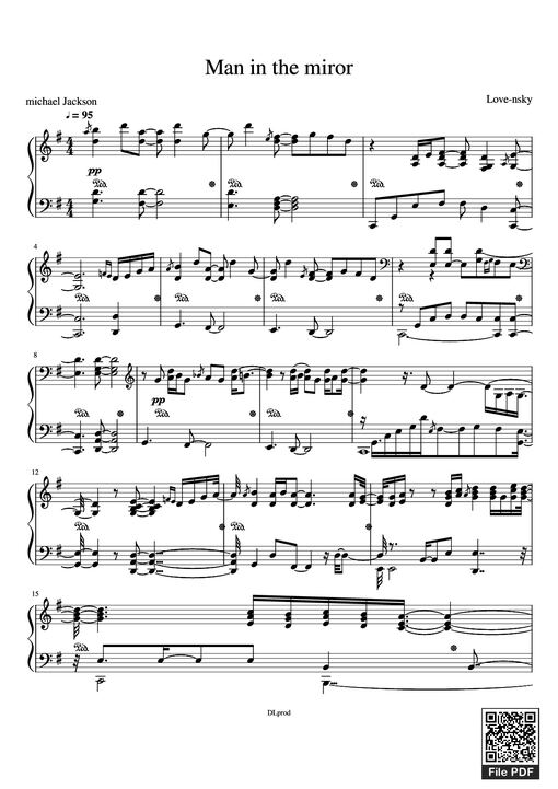 Man in the miror Piano