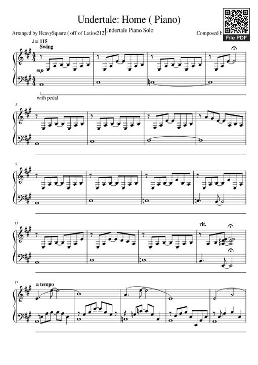 Undertale: Home ( Piano)