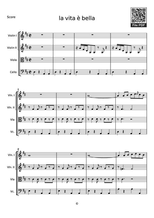 la vita è bella Violin