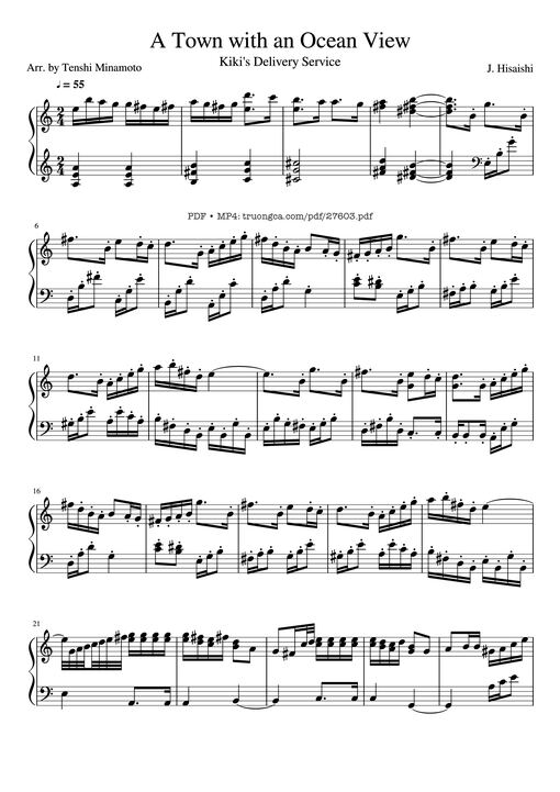 A Town with an Ocean View Piano (Advance)