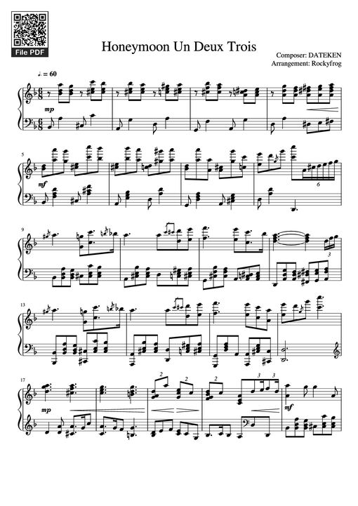 Honeymoon Un Deux Trois Piano