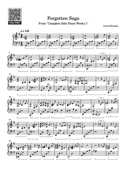 Forgotten Saga Piano