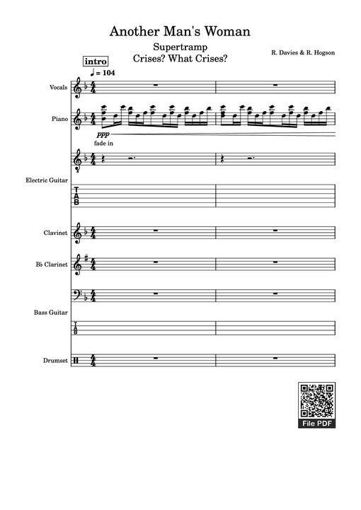 Another Man's Woman Piano