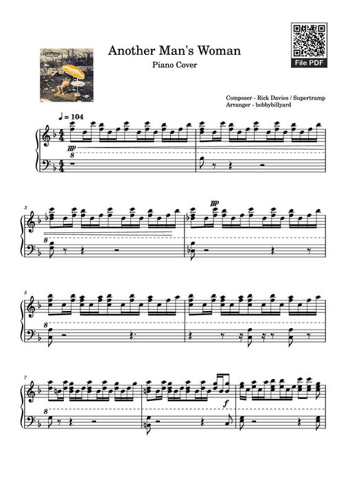 Another Man's Woman Piano