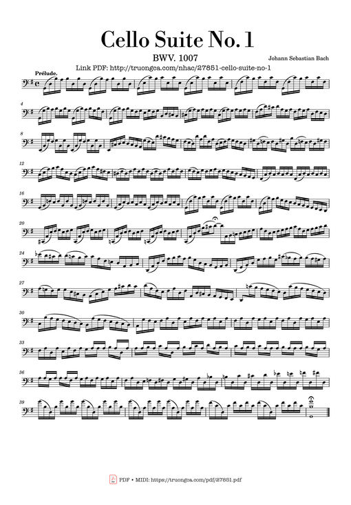 Bach Cello Suite No. 1