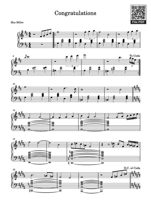 Congratulations Piano