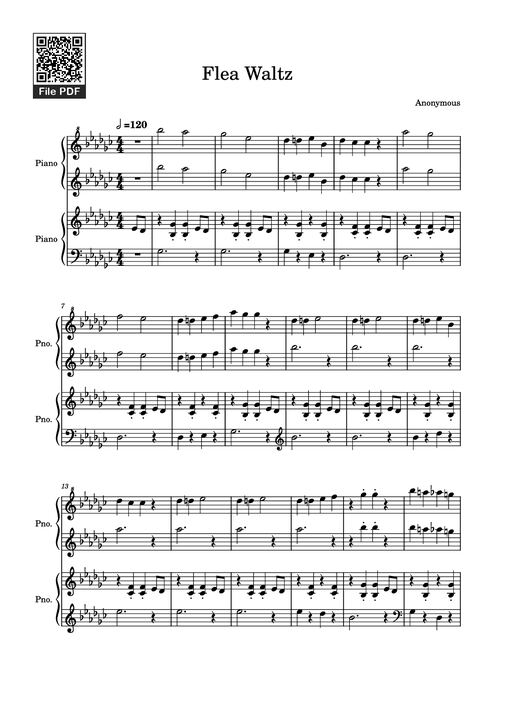Flea Waltz Piano - Anonymous