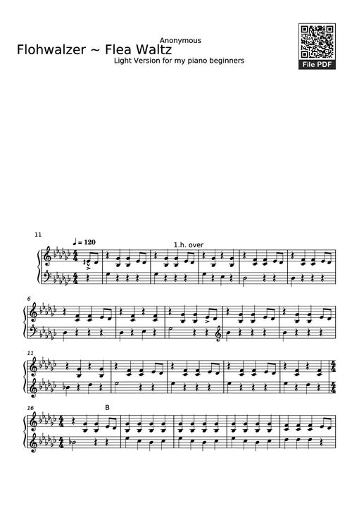 Flohwalzer ~ Flea Waltz Piano