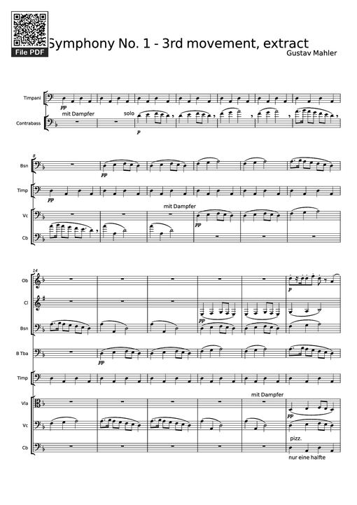 Symphony No. 1 - 3rd movement, extract