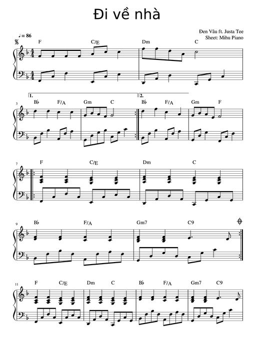 Đi về nhà Piano — Đen Vâu
