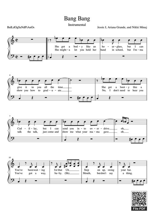 Bang Bang Piano (Easy)