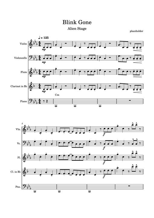 Blink Gone Piano - Placeholder