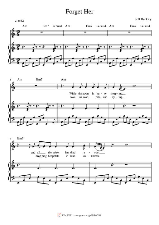 Forget Her Piano — Jeff Buckley