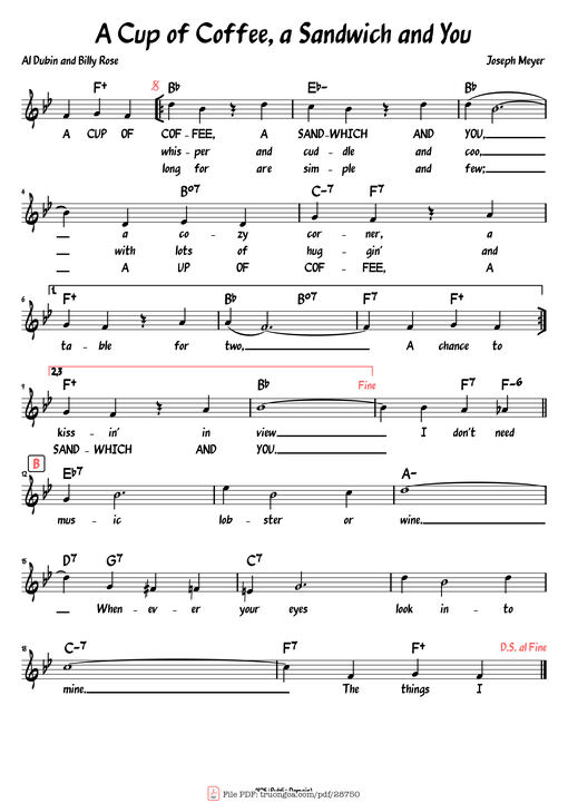 A Cup of Coffee, a Sandwich and You