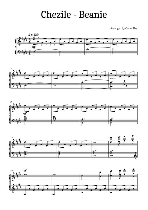 Chezile - Beanie Piano