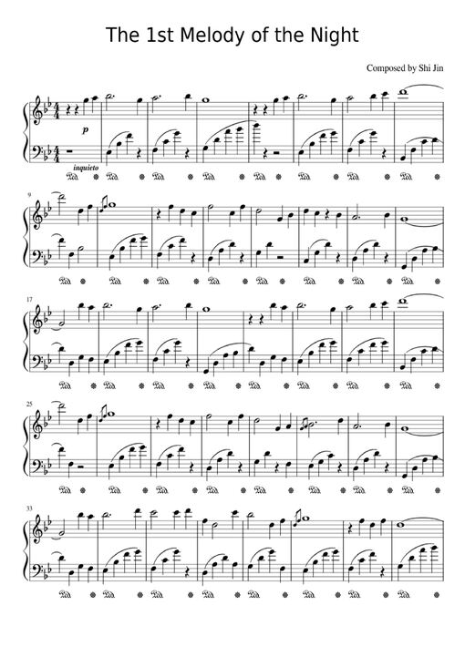 The 1st Melody of the Night Piano