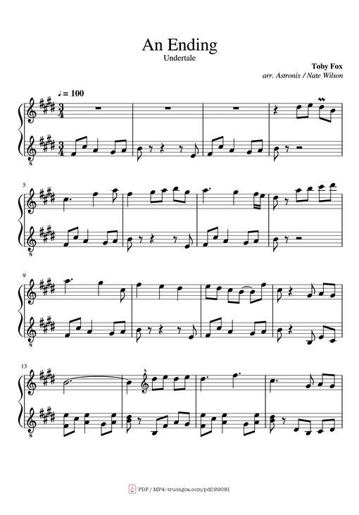 An Ending Piano — Toby Fox