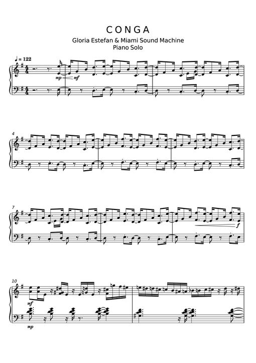 CONGA Piano — Gloria Estefan