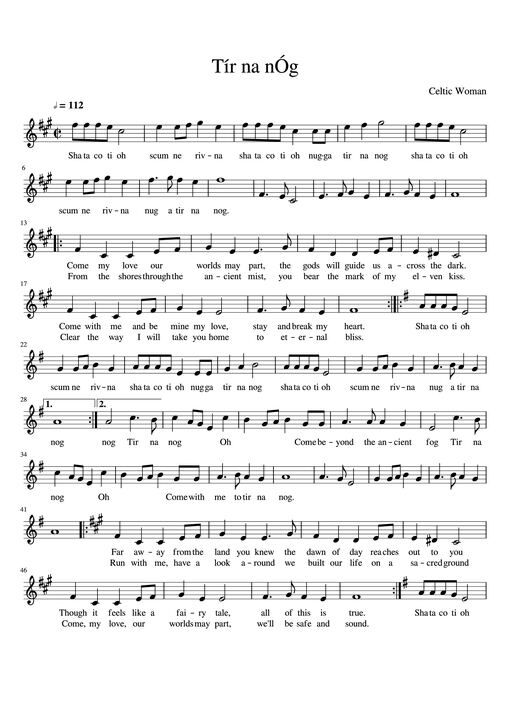 Tír na nÓg Violin — Celtic Woman