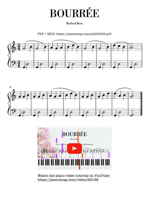 Bourrée - Method Rose Piano