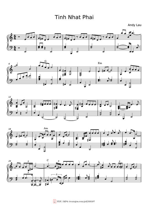 Tình Nhạt Phai Piano (一起走过的日子)