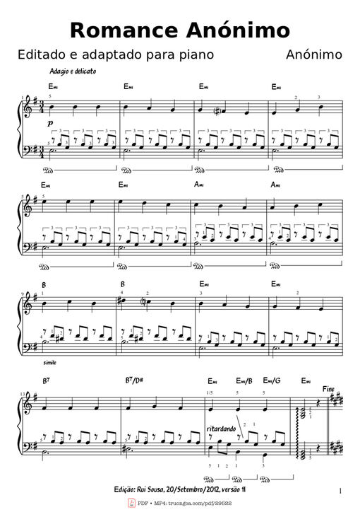 Spanish Romance Piano