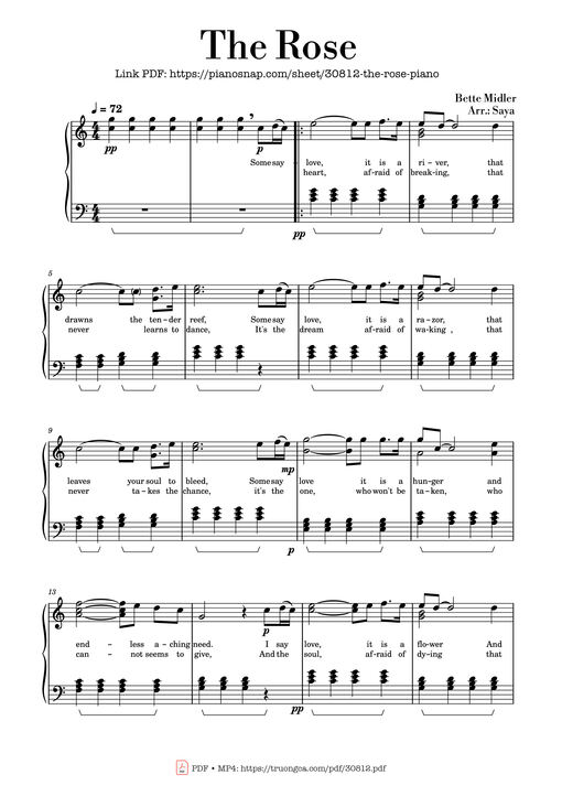 The Rose Piano — Bette Midler