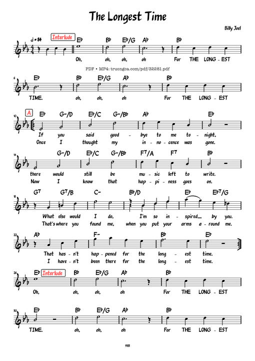 The Longest Time — Billy Joel