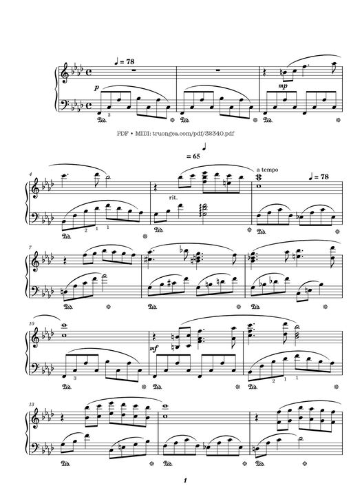 Lost Of Love, Sunflower theme Piano