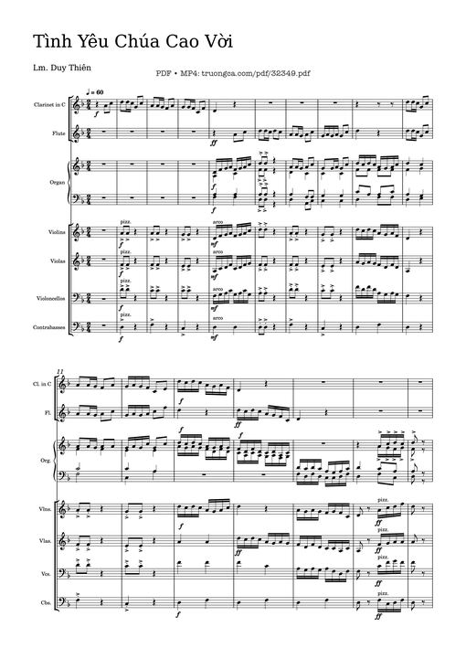 Tình Chúa Cao Vời (Hợp xướng Violin, Organ, Sáo)