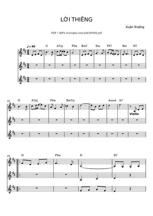 Lời Thiêng Violin, Intro