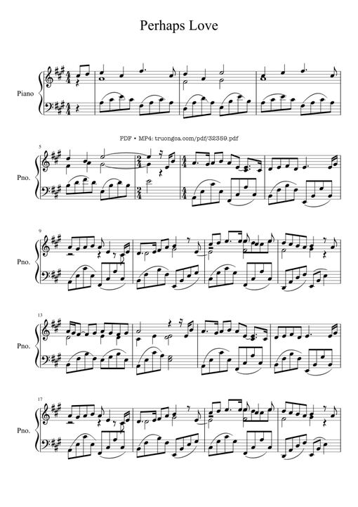 Perhaps Love Piano — John Denver