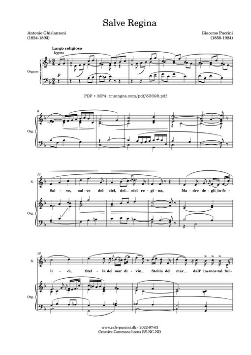 Salve Regina — Giacomo Puccini