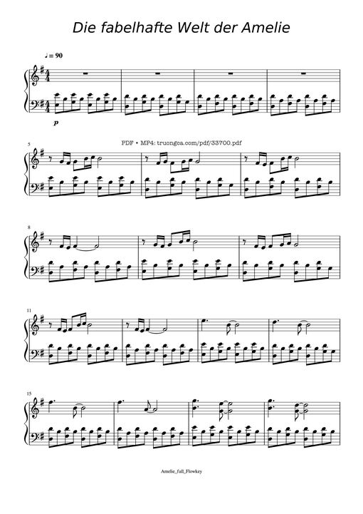 Amélie Full Soundtrack Piano