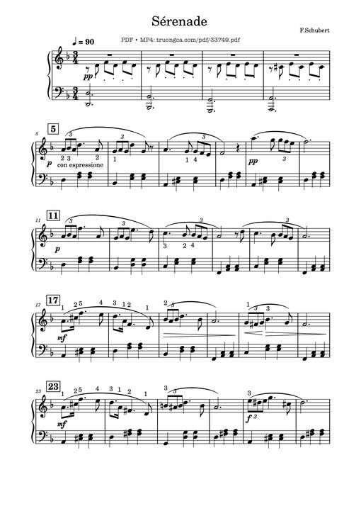 Sérenade Piano EASY