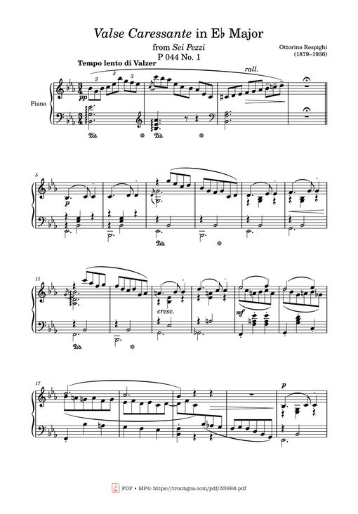 Valse Caressante in E♭ Major Piano