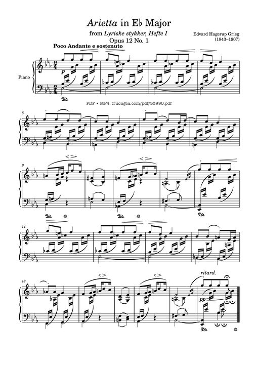 Arietta in Eb Major Piano