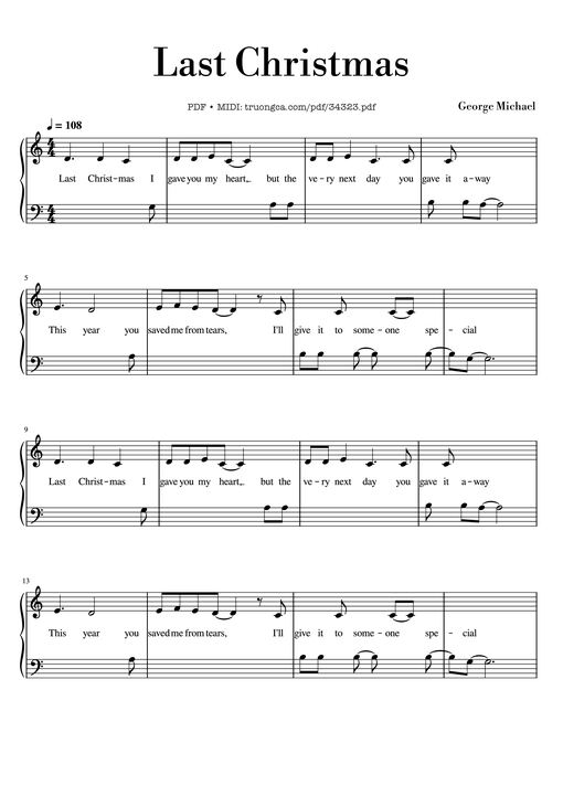 Last Christmas Piano