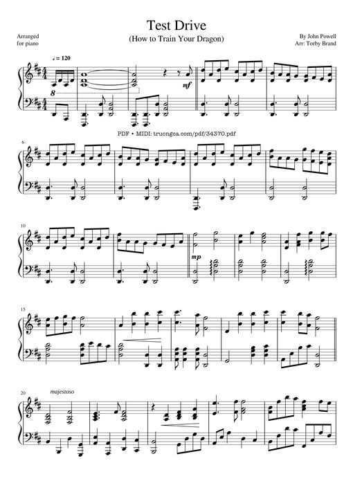 Test Drive - How to Train Your Dragon Piano