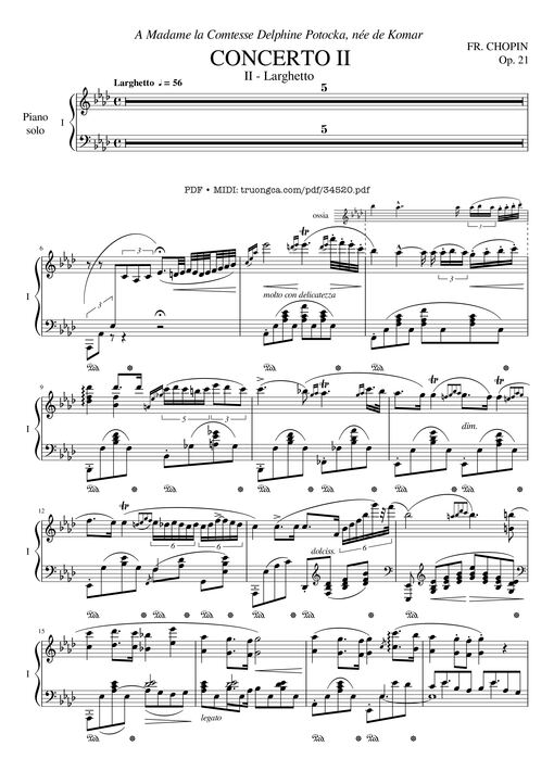 Chopin Concerto No.2, Op.21, Larghetto