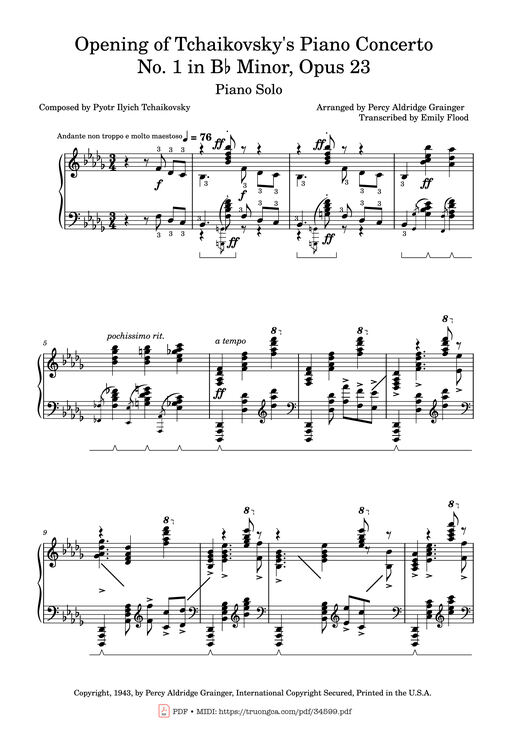 Tchaikovsky's Concerto No. 1 in B Flat Minor, Op. 23