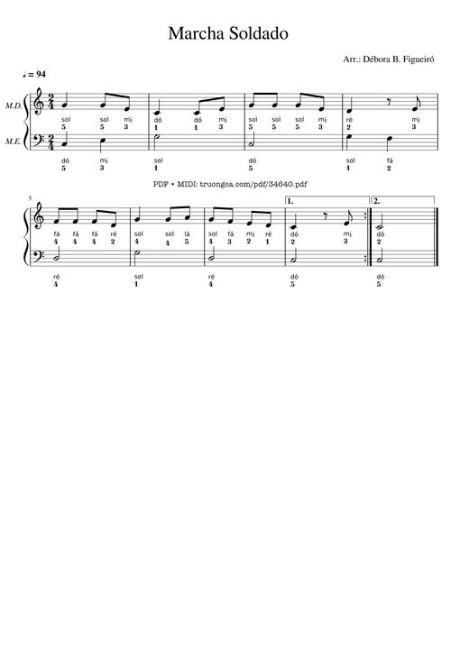 Marcha Soldado Piano