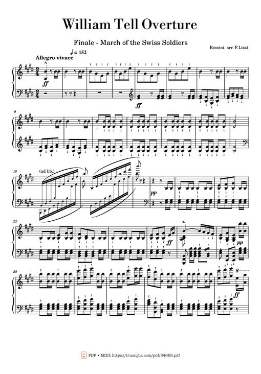 William Tell Overture Piano