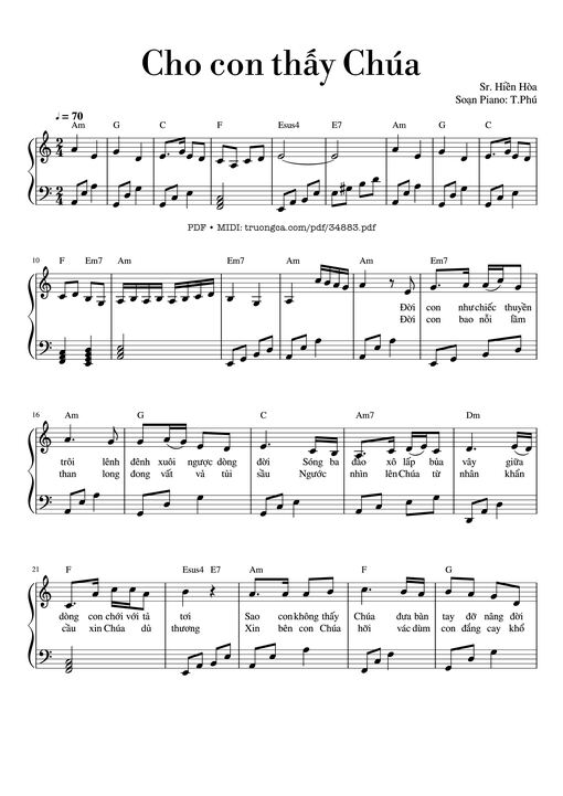 Cho con thấy Chúa Piano