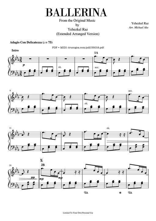 Ballerina Piano — Yehezkel Raz